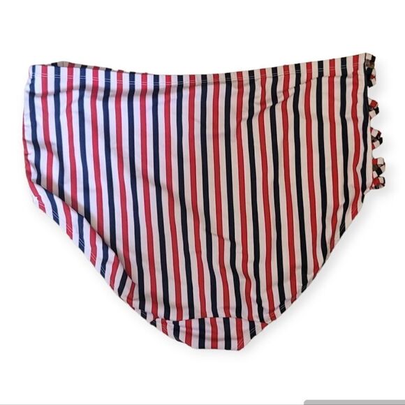 Swim by Cacique Red, White & Blue SwimSuit, Plus 26 Bottoms - Picture 9 of 11